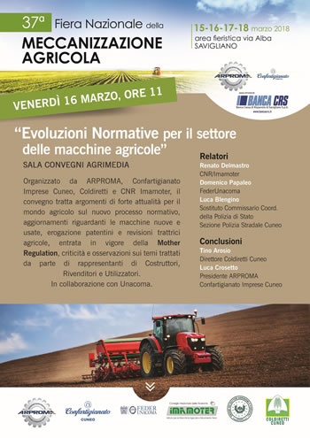 37 fiera nazionale della meccanizzazione agricola
